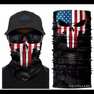 Punisher gaitor face mask USA American